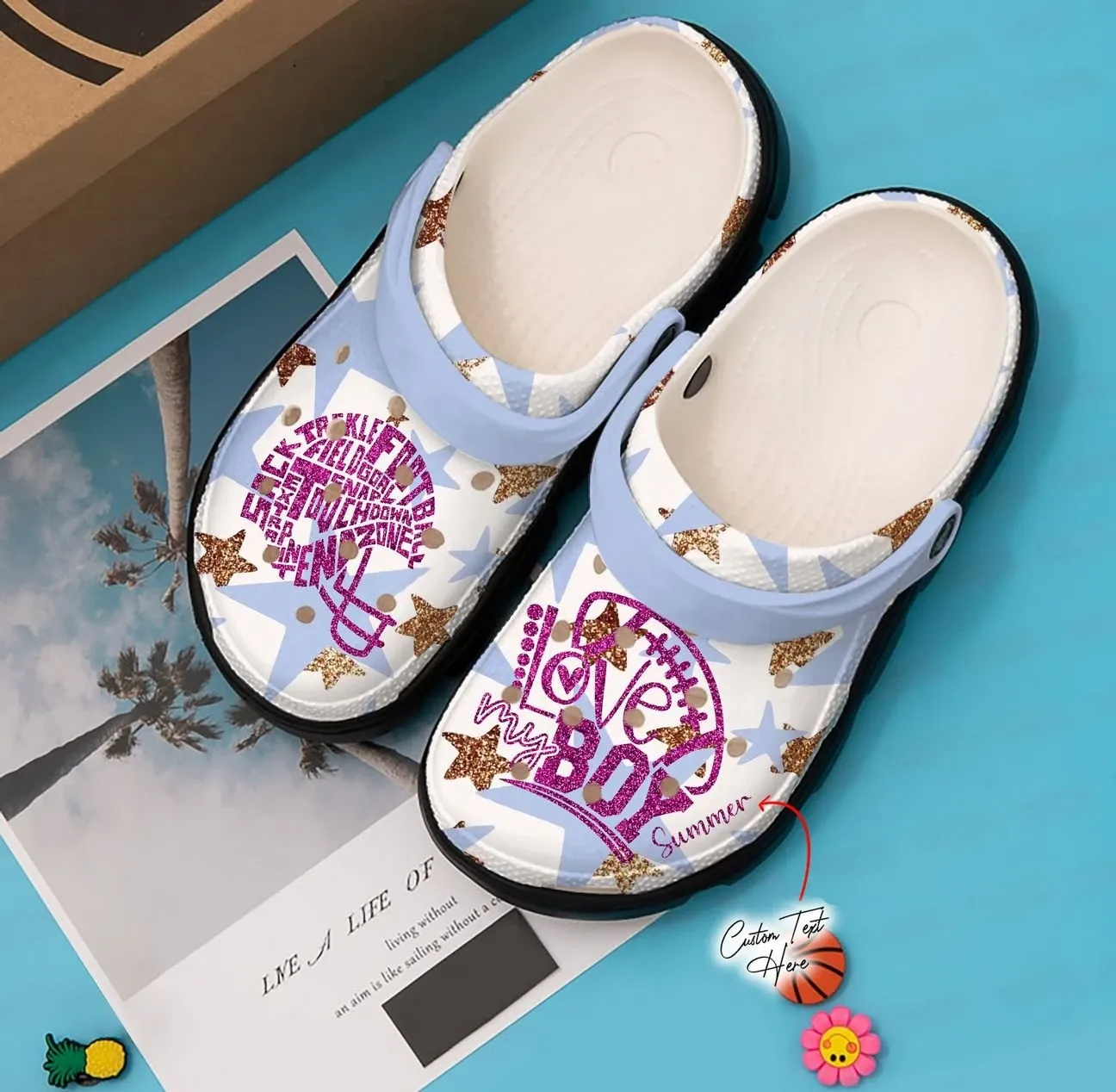 Football Personalized Clog Custom Crocs Comfortablefashion Style Comfortable For Women Men Kid Print 3D Love My Boy Football Personalized Clog Custom Crocs Comfortablefashion Style Comfortable For Women Men Kid Print 3D Love My Boy
