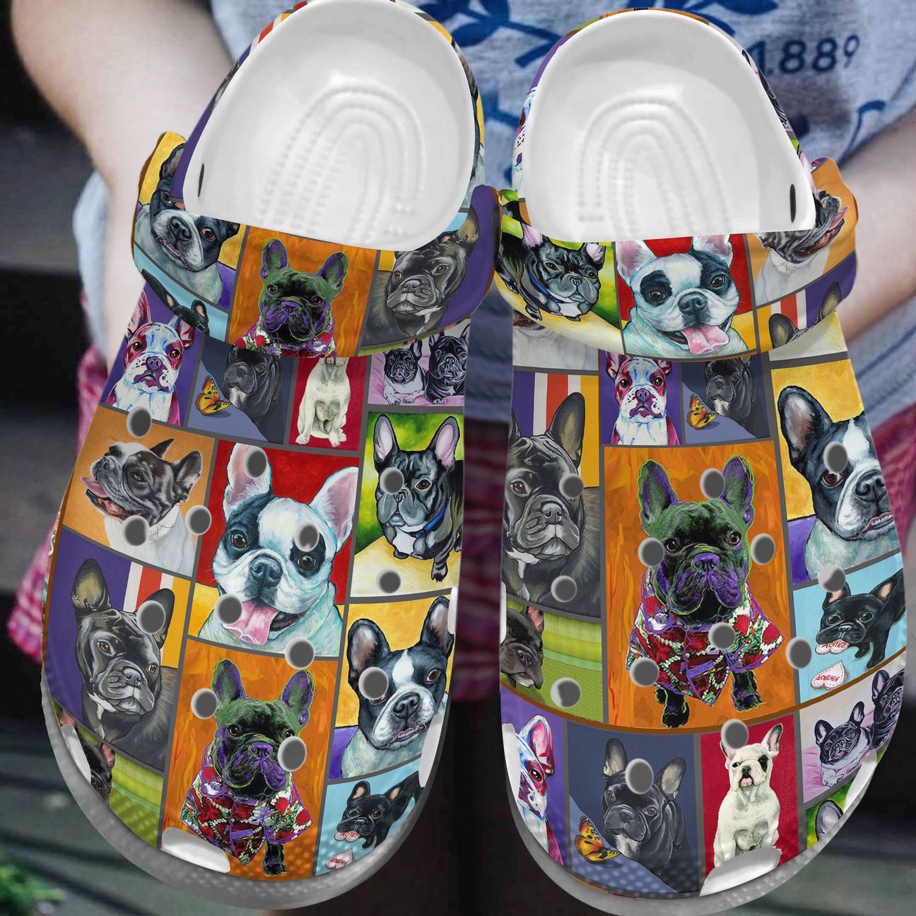 French Bulldog Personalized Clog Custom Crocs Comfortablefashion Style Comfortable For Women Men Kid Print 3D Lovely Puppies French Bulldog Personalized Clog Custom Crocs Comfortablefashion Style Comfortable For Women Men Kid Print 3D Lovely Puppies