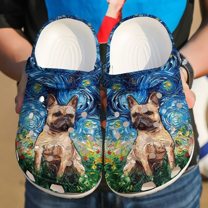 French Bulldog Starry Night Sku 1119 Crocs Clog Clog Shoes French Bulldog Starry Night Sku 1119 Crocs Clog Clog Shoes