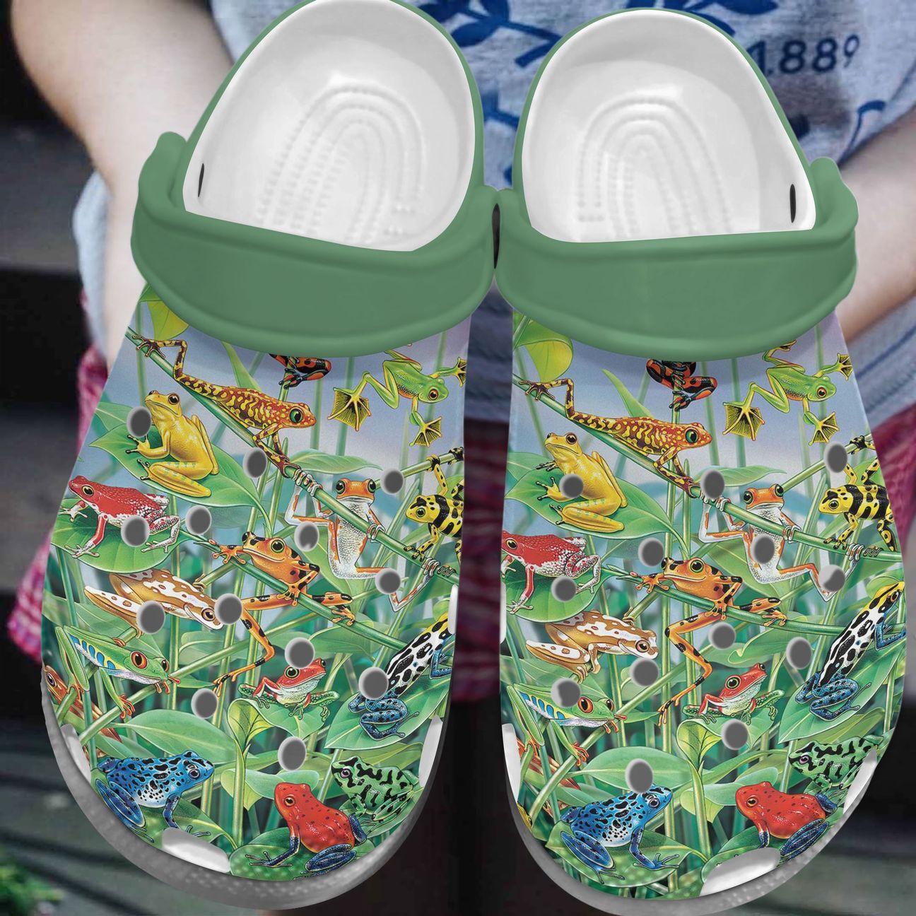 Frog Personalized Clog Custom Crocs Comfortablefashion Style Comfortable For Women Men Kid Print 3D Party On The Lake Frog Personalized Clog Custom Crocs Comfortablefashion Style Comfortable For Women Men Kid Print 3D Party On The Lake