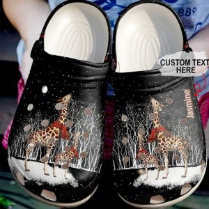 Giraffe Personalized Winter Sku 1156 Crocs Clog Clog Shoes