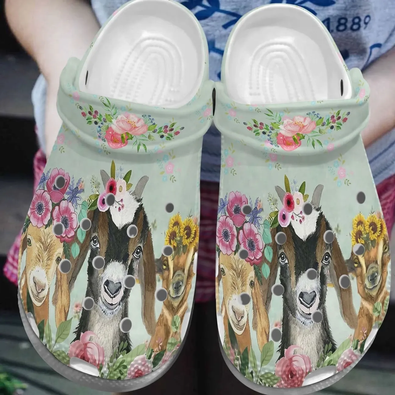 Goat Personalize Clog Custom Crocs Fashionstyle Comfortable For Women Men Kid Print 3D Three Little Goats Goat Personalize Clog Custom Crocs Fashionstyle Comfortable For Women Men Kid Print 3D Three Little Goats