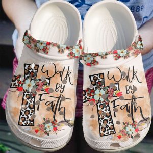 God Personalize Clog Custom Crocs Fashionstyle Comfortable For Women Men Kid Print 3D Whitesole Walk By Faith