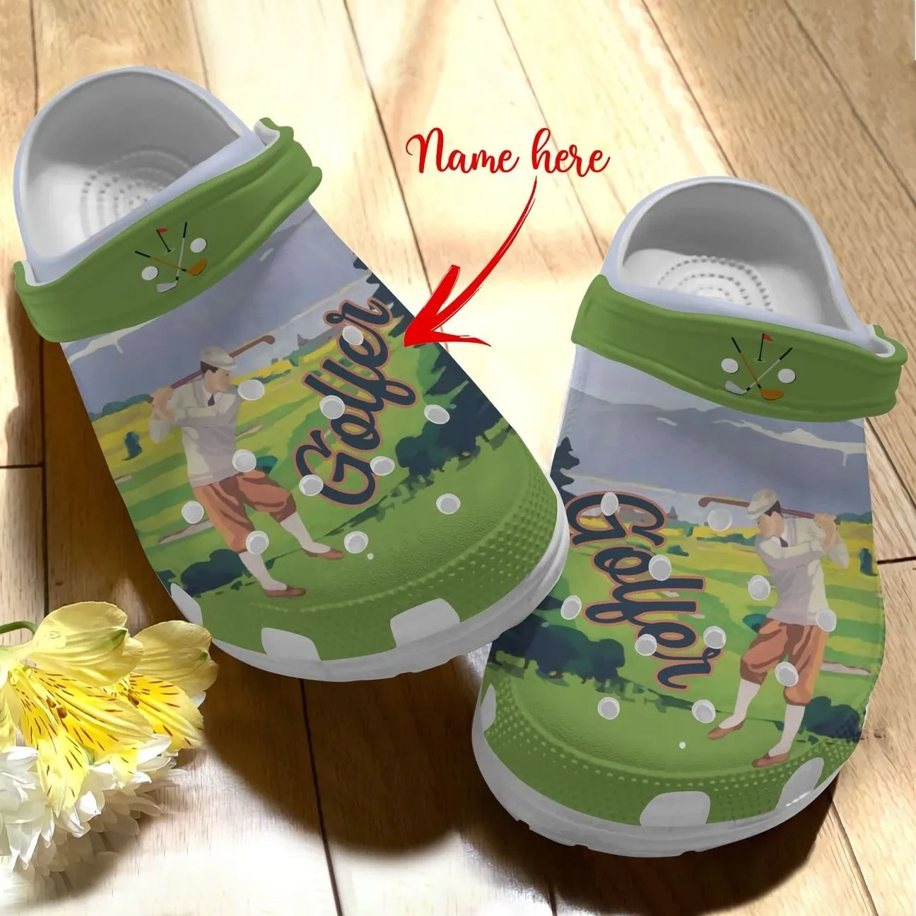 Golf Personalized Personalize Clog Custom Crocs Fashionstyle Comfortable For Women Men Kid Print 3D Golfer Golf Personalized Personalize Clog Custom Crocs Fashionstyle Comfortable For Women Men Kid Print 3D Golfer