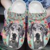 Great Dane Crocs Clog Classic Clog Floral Portrait Shoes