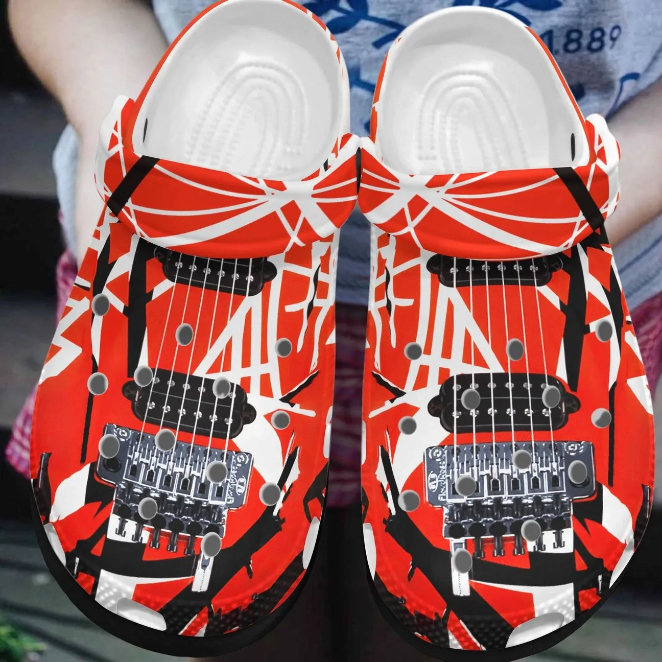 Guitar Personalized Clog Custom Crocs Comfortablefashion Style Comfortable For Women Men Kid Print 3D Cool Guitarist Guitar Personalized Clog Custom Crocs Comfortablefashion Style Comfortable For Women Men Kid Print 3D Cool Guitarist
