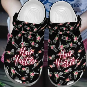 Hair Hustler Flowers Personalize Clog Custom Crocs Fashionstyle Comfortable For Women Men Kid Print 3D
