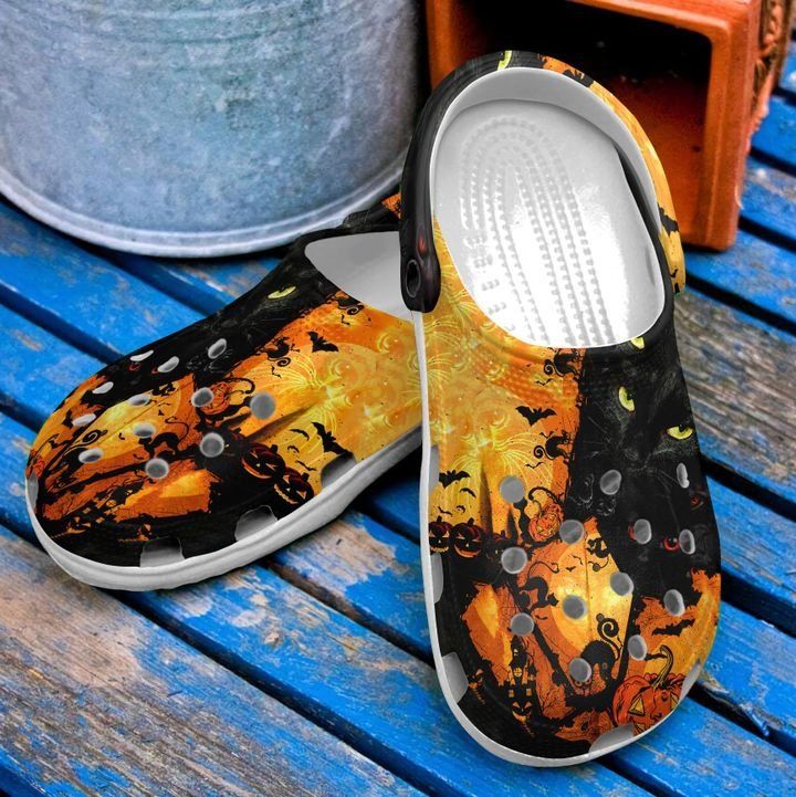 Halloween Black Cat Sku 1269 Crocs Crocband Clog Comfortable For Mens Womens Classic Clog Water Shoes Halloween Black Cat Sku 1269 Crocs Crocband Clog Comfortable For Mens Womens Classic Clog Water Shoes