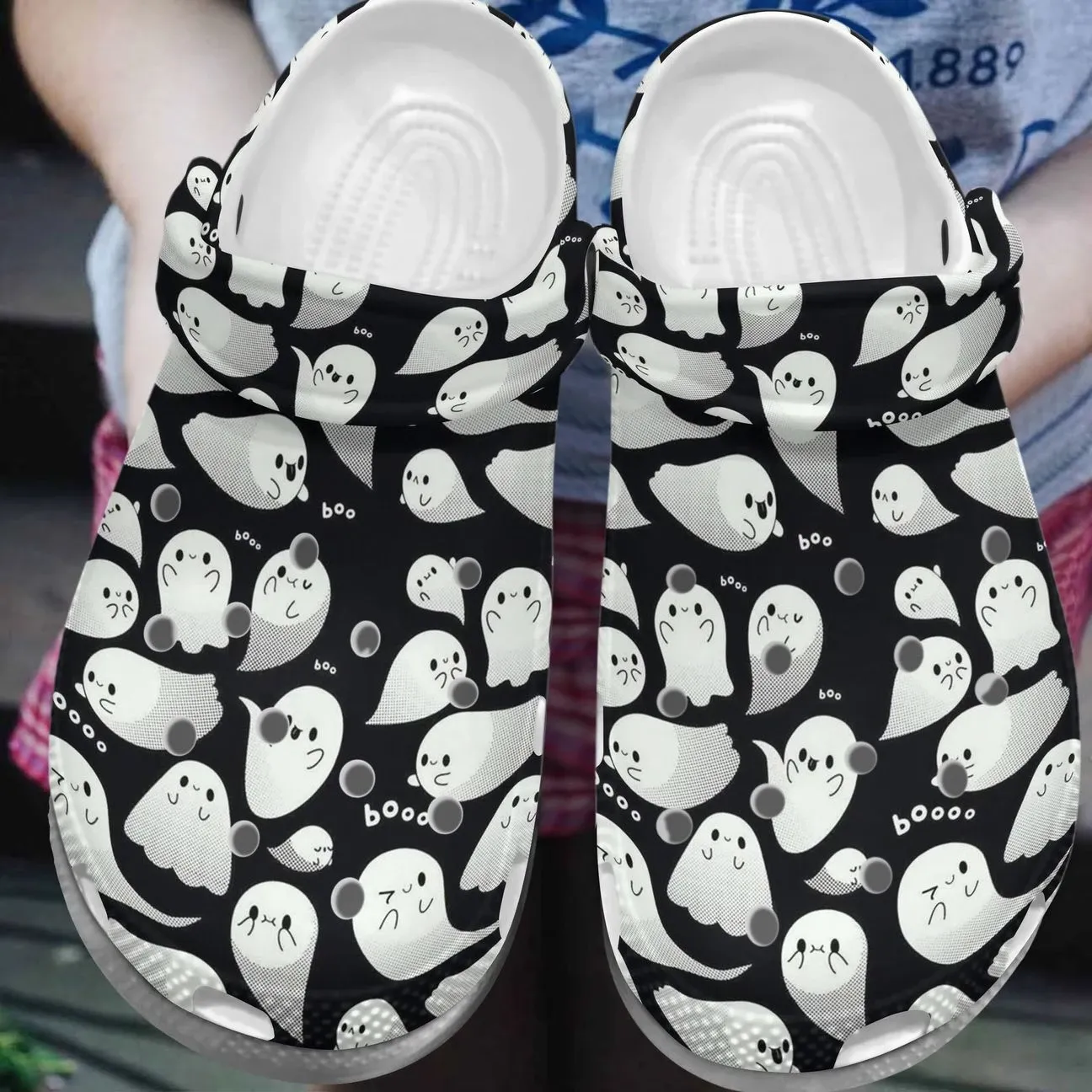 Halloween Personalized Clog Custom Crocs Comfortablefashion Style Comfortable For Women Men Kid Print 3D Halloween Booo Halloween Personalized Clog Custom Crocs Comfortablefashion Style Comfortable For Women Men Kid Print 3D Halloween Booo
