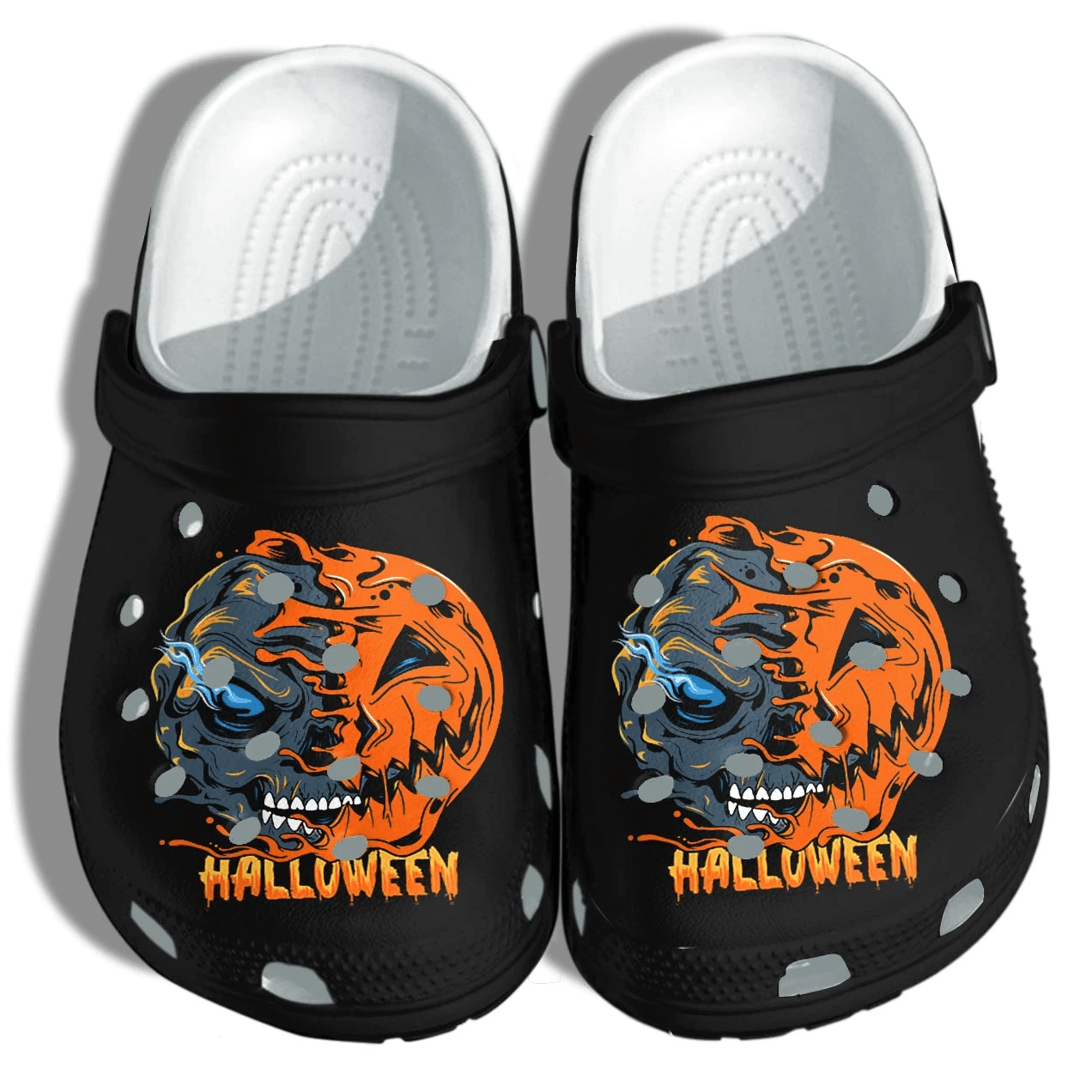 Halloween Pumpkin Skull Face Tattoo Shoes Clog – Halloween Crocs Clog Crocband Clog Birthday Gift For Man Boy Halloween Pumpkin Skull Face Tattoo Shoes Clog – Halloween Crocs Clog Crocband Clog Birthday Gift For Man Boy