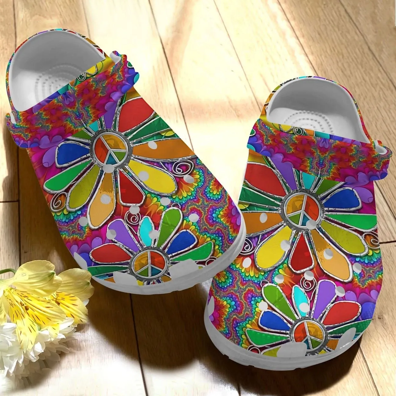 Hippie Personalize Clog Custom Crocs Fashionstyle Comfortable For Women Men Kid Print 3D Hippie Flower 34 Hippie Personalize Clog Custom Crocs Fashionstyle Comfortable For Women Men Kid Print 3D Hippie Flower 34