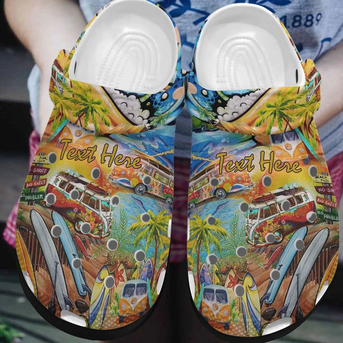Hippie Personalized Clog Custom Crocs Comfortablefashion Style Comfortable For Women Men Kid Print 3D Hawaii Time Hippie Personalized Clog Custom Crocs Comfortablefashion Style Comfortable For Women Men Kid Print 3D Hawaii Time