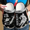 Hockey Diamond Black Personalize Clog Custom Crocs Clog Number On Sandal Fashion Style Comfortable For Women Men Kid