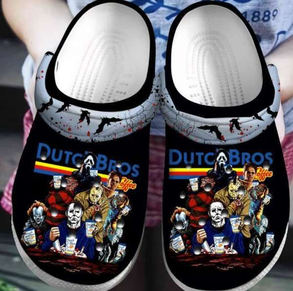 Horror Movie Characters Dutch Bros Coffee Crocs Clog Clog Shoes Horror Movie Characters Dutch Bros Coffee Crocs Clog Clog Shoes