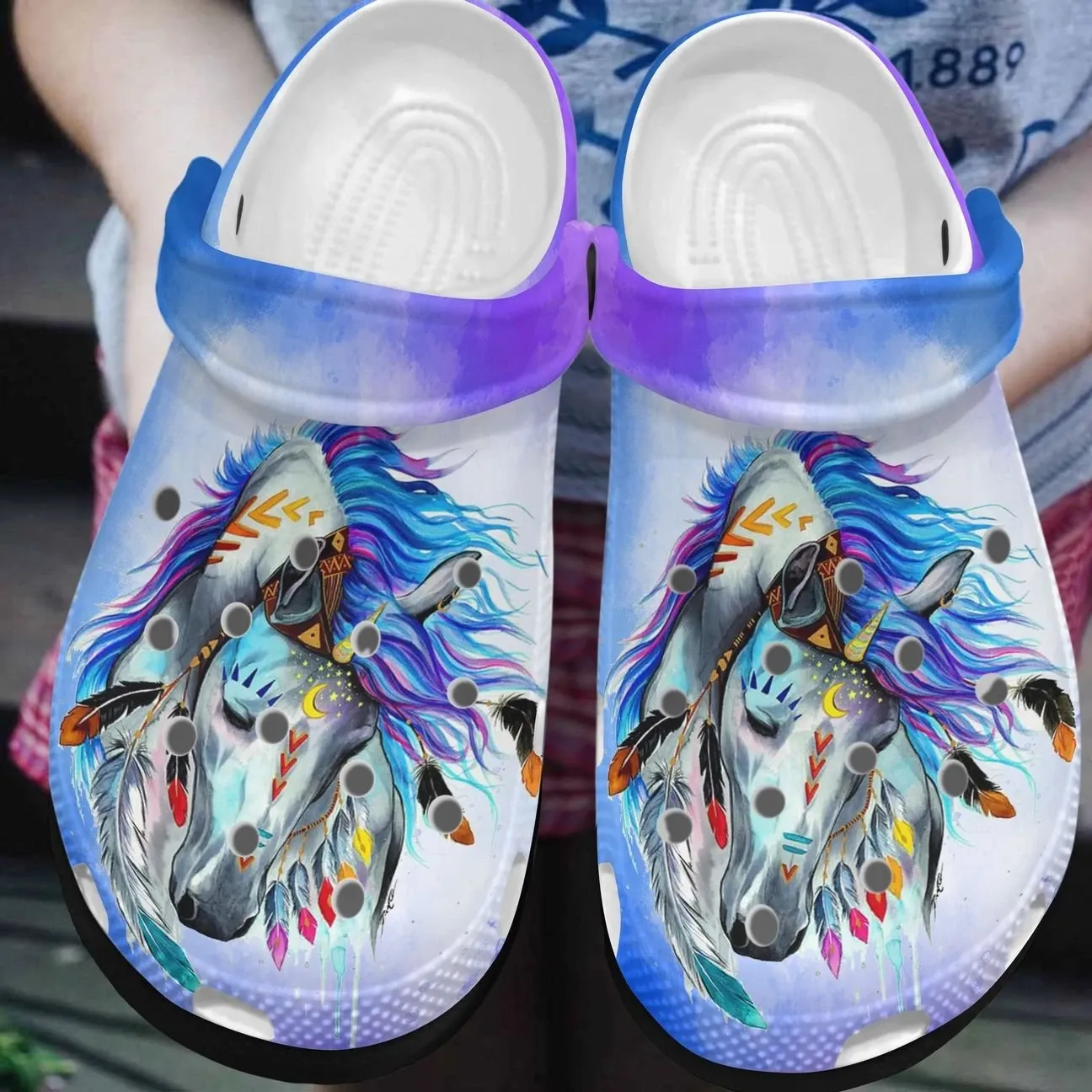 Horse Personalized Clog Custom Crocs Comfortablefashion Style Comfortable For Women Men Kid Print 3D Colorful Horse Horse Personalized Clog Custom Crocs Comfortablefashion Style Comfortable For Women Men Kid Print 3D Colorful Horse