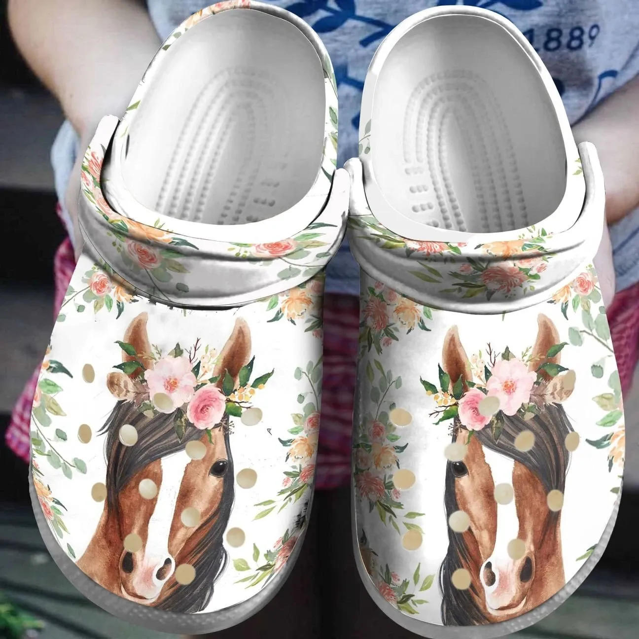 Horse Personalized Clog Custom Crocs Comfortablefashion Style Comfortable For Women Men Kid Print 3D Cute Horse Horse Personalized Clog Custom Crocs Comfortablefashion Style Comfortable For Women Men Kid Print 3D Cute Horse