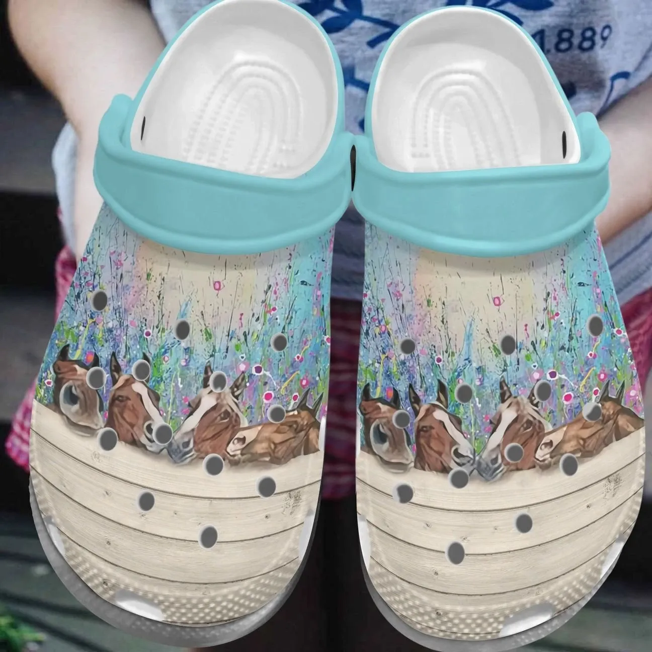 Horse Personalized Clog Custom Crocs Comfortablefashion Style Comfortable For Women Men Kid Print 3D Four Horses Horse Personalized Clog Custom Crocs Comfortablefashion Style Comfortable For Women Men Kid Print 3D Four Horses