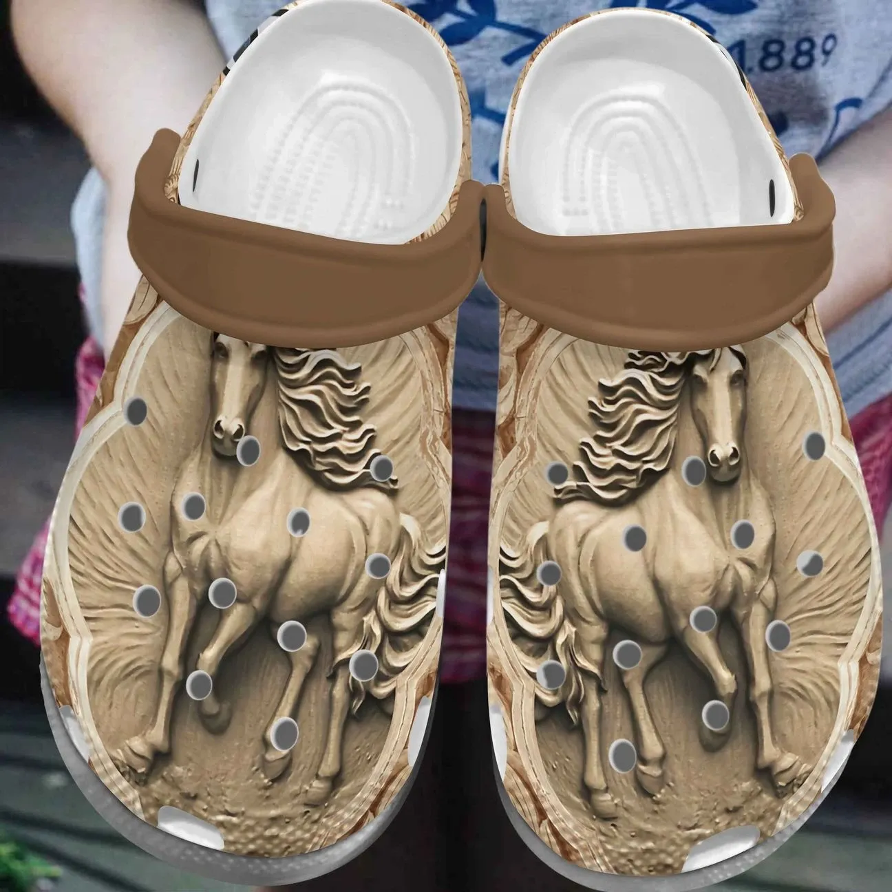 Horse Personalized Clog Custom Crocs Comfortablefashion Style Comfortable For Women Men Kid Print 3D Horse Sculpture Horse Personalized Clog Custom Crocs Comfortablefashion Style Comfortable For Women Men Kid Print 3D Horse Sculpture