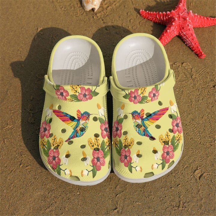 Hummingbird Floral Sku 1455 Crocs Crocband Clog Comfortable For Mens Womens Classic Clog Water Shoes Hummingbird Floral Sku 1455 Crocs Crocband Clog Comfortable For Mens Womens Classic Clog Water Shoes