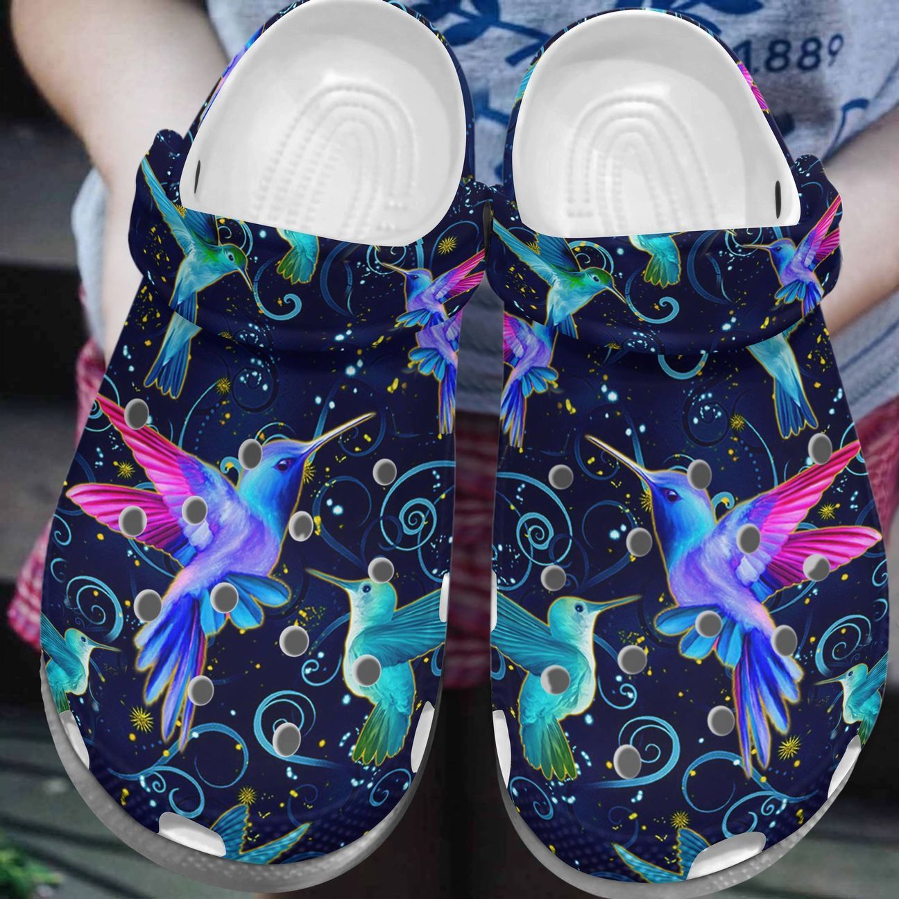 Hummingbird Personalize Clog Custom Crocs Fashionstyle Comfortable For Women Men Kid Print 3D Whitesole Hummingbird Lover Hummingbird Personalize Clog Custom Crocs Fashionstyle Comfortable For Women Men Kid Print 3D Whitesole Hummingbird Lover