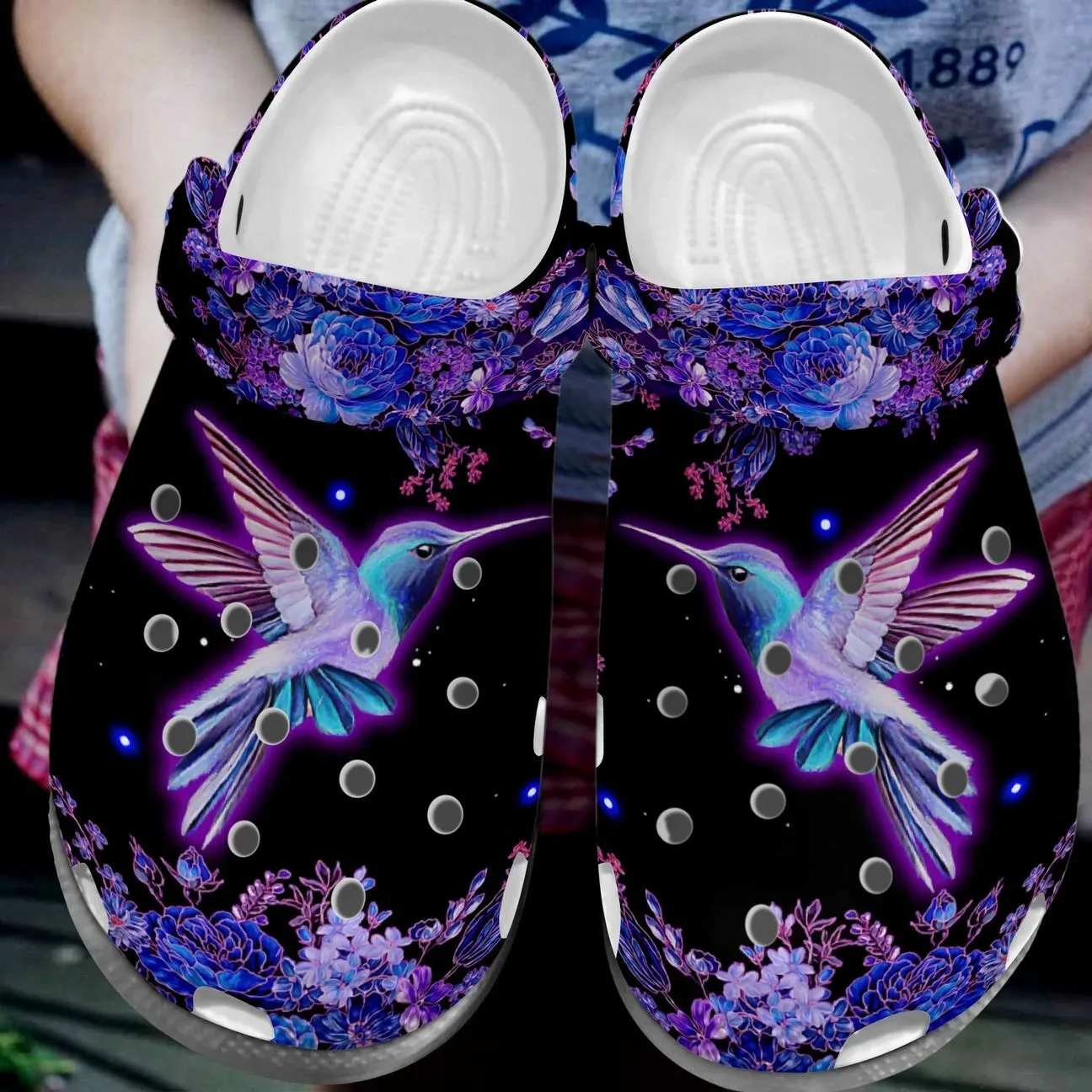 Hummingbird Personalized Clog Custom Crocs Comfortablefashion Style Comfortable For Women Men Kid Print 3D Purple Hummingbirds Hummingbird Personalized Clog Custom Crocs Comfortablefashion Style Comfortable For Women Men Kid Print 3D Purple Hummingbirds
