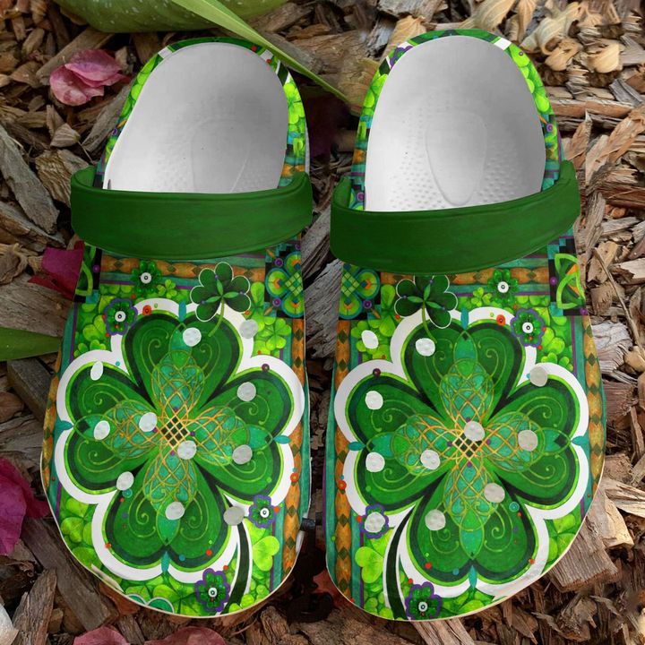 Irish Lucky 4 Leaf Clover Sku 1502 Crocs Crocband Clog Comfortable For Mens Womens Classic Clog Water Shoes Irish Lucky 4 Leaf Clover Sku 1502 Crocs Crocband Clog Comfortable For Mens Womens Classic Clog Water Shoes