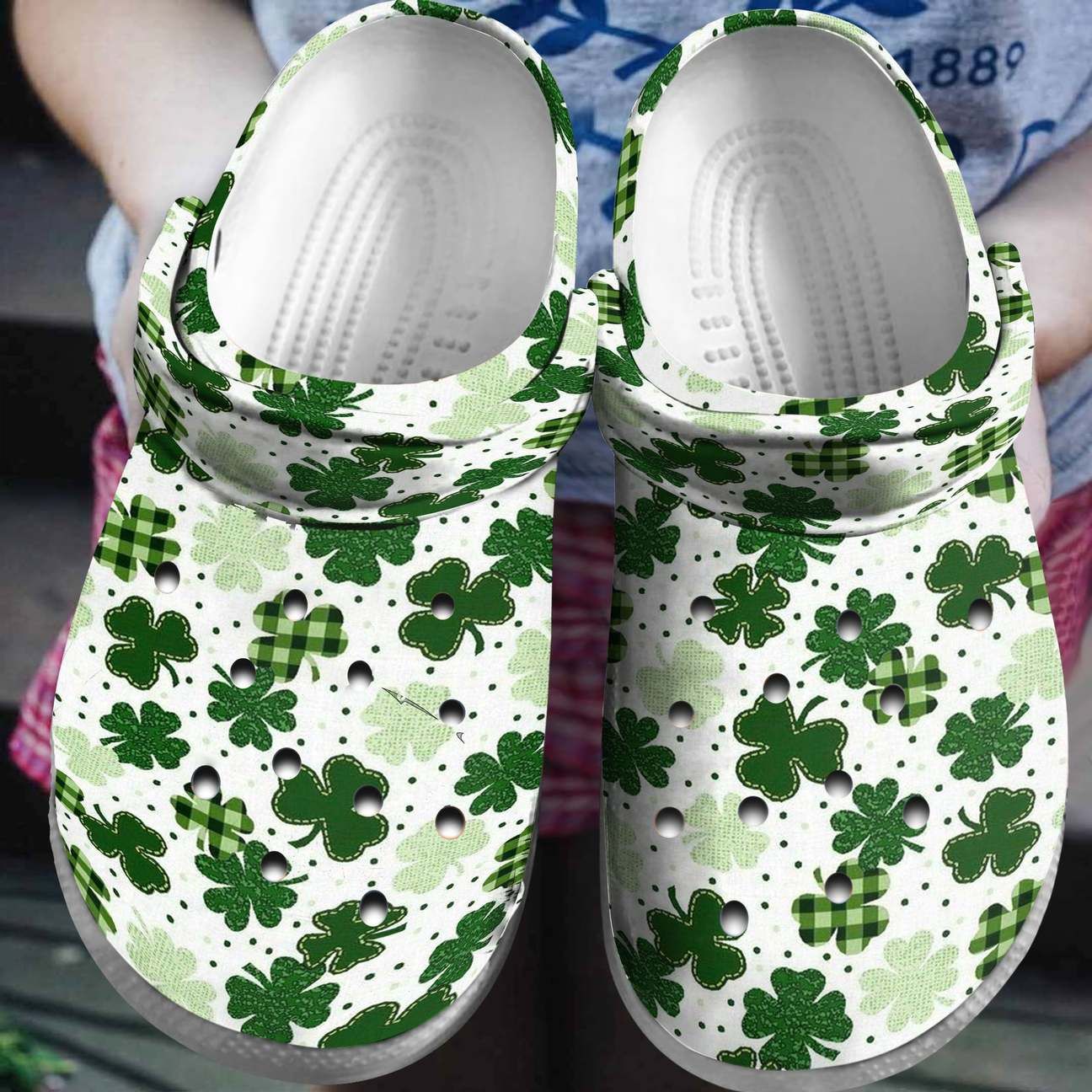Irish Personalized Clog Custom Crocs Comfortablefashion Style Comfortable For Women Men Kid Print 3D Shamrock Quilting Irish Personalized Clog Custom Crocs Comfortablefashion Style Comfortable For Women Men Kid Print 3D Shamrock Quilting