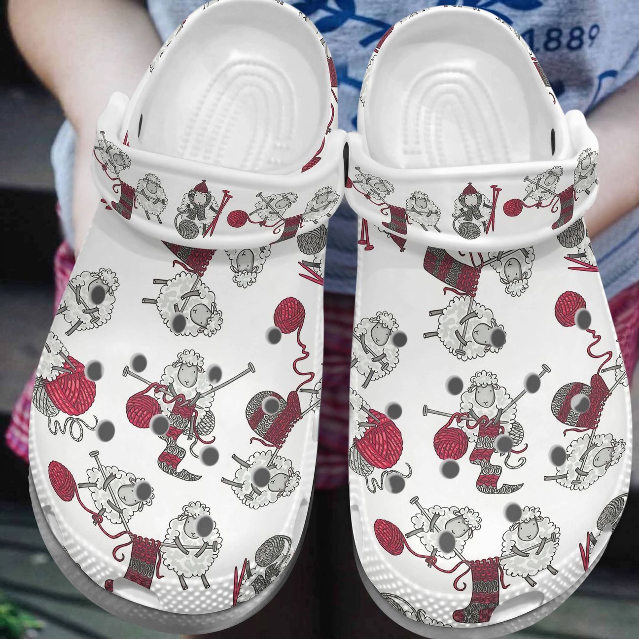 Knitting Personalize Clog Custom Crocs Fashionstyle Comfortable For Women Men Kid Print 3D Knitting Sheep Knitting Personalize Clog Custom Crocs Fashionstyle Comfortable For Women Men Kid Print 3D Knitting Sheep