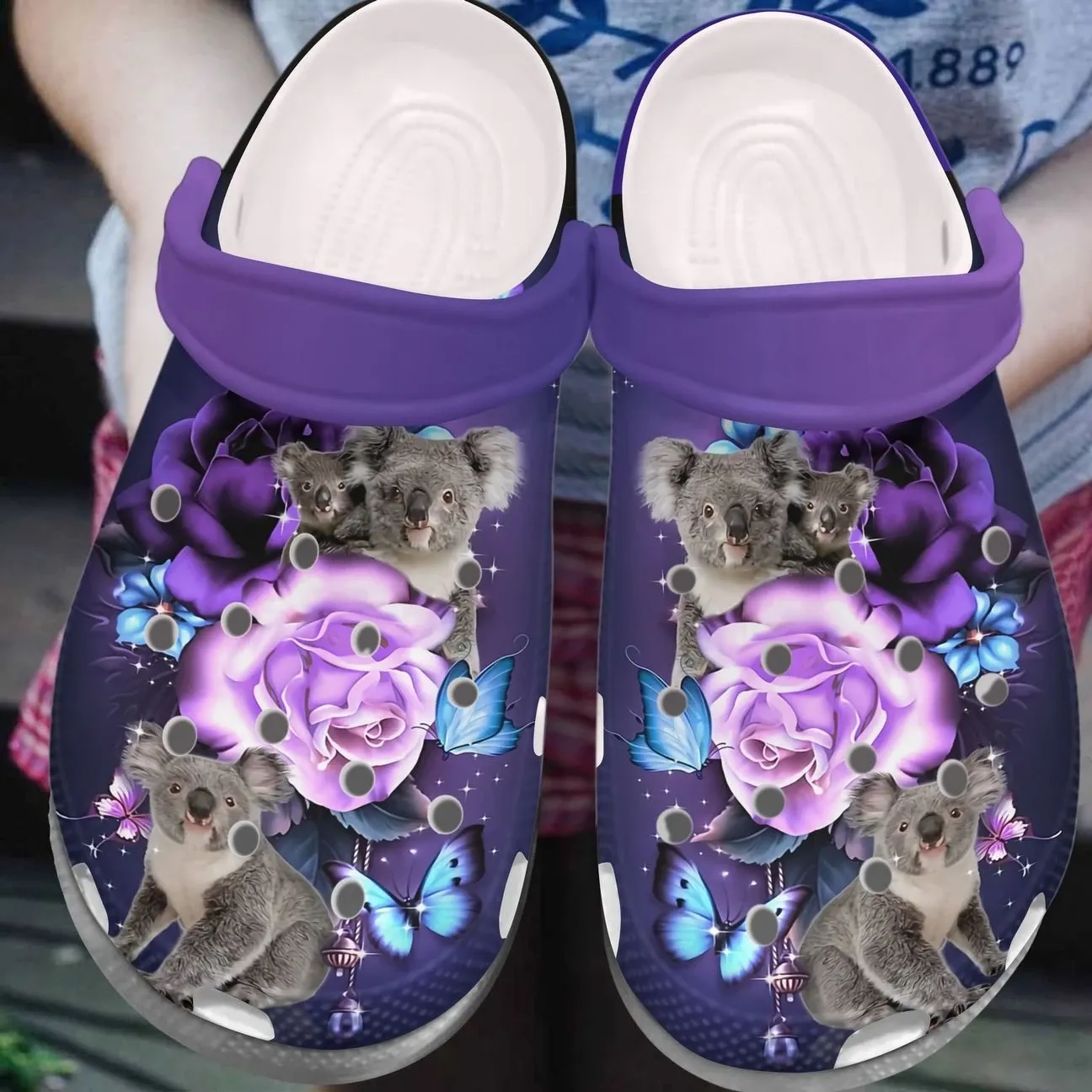 Koala Personalized Clog Custom Crocs Comfortablefashion Style Comfortable For Women Men Kid Print 3D Purple Koalas Koala Personalized Clog Custom Crocs Comfortablefashion Style Comfortable For Women Men Kid Print 3D Purple Koalas