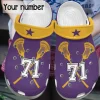 Lacrosse Personalized Clog Custom Crocs Comfortablefashion Style Comfortable For Women Men Kid Print 3D Purple Lacrosse Stick