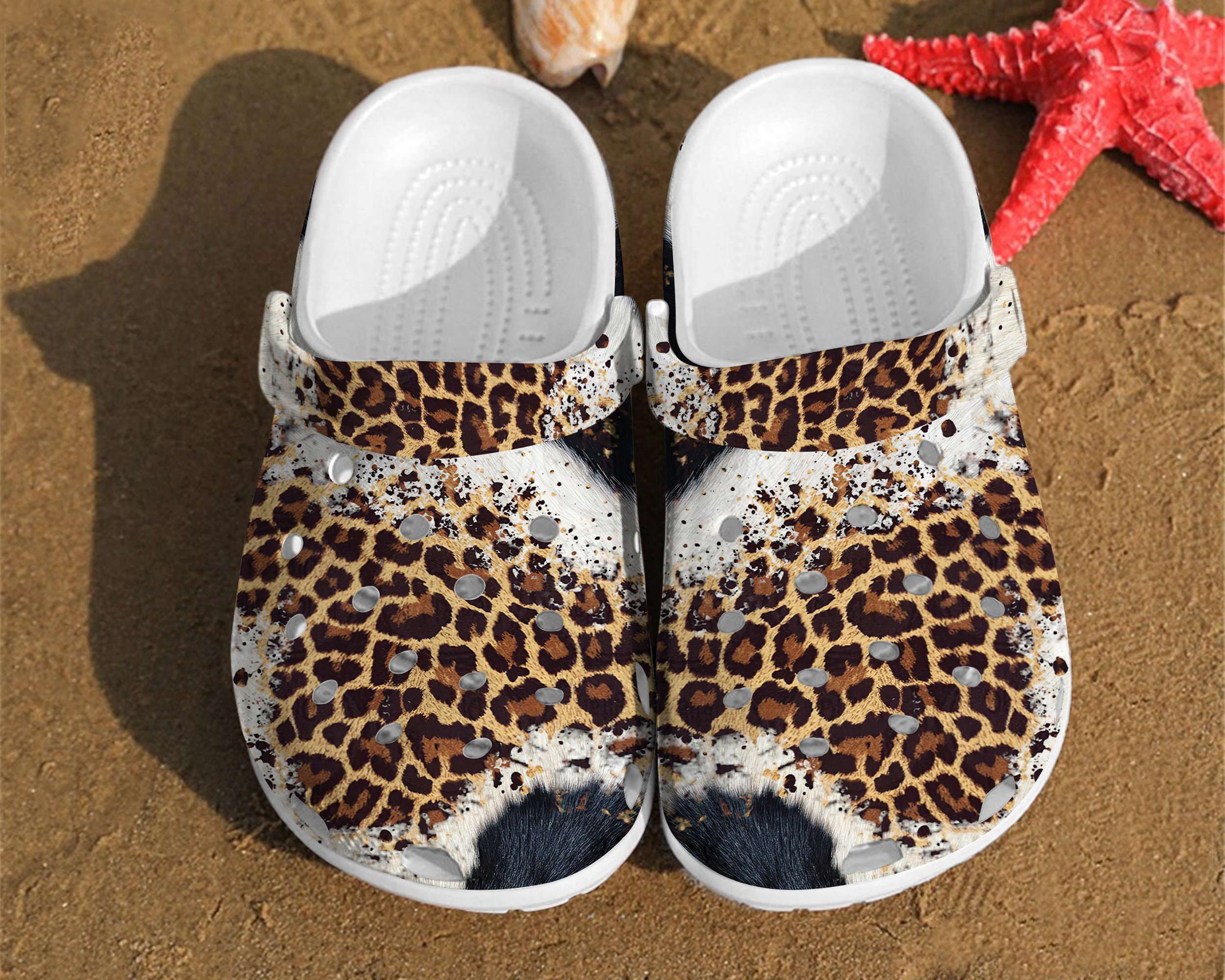 Leopard Black White Fur Cheetah Gifts Crocs Clog Clog Shoes Leopard Black White Fur Cheetah Gifts Crocs Clog Clog Shoes