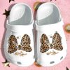Leopard Bow Shoes Crocs Clog – Hair Bow Mouse Croc Clog Birthday Gift For Daughter Niece Friend