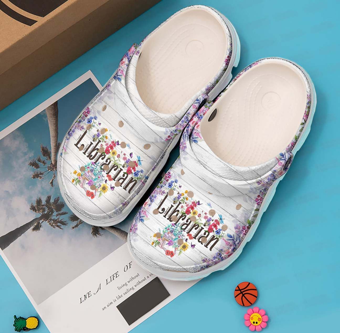 Librarian Personalized Clog Custom Crocs Comfortablefashion Style Comfortable For Women Men Kid Print 3D Librarian Floral Librarian Personalized Clog Custom Crocs Comfortablefashion Style Comfortable For Women Men Kid Print 3D Librarian Floral