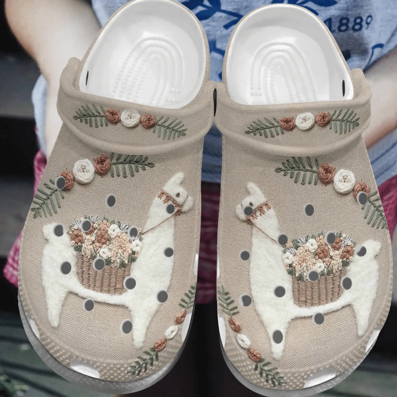 Llama Personalized Clog Custom Crocs Comfortablefashion Style Comfortable For Women Men Kid Print 3D Needle Felt Llama Personalized Clog Custom Crocs Comfortablefashion Style Comfortable For Women Men Kid Print 3D Needle Felt