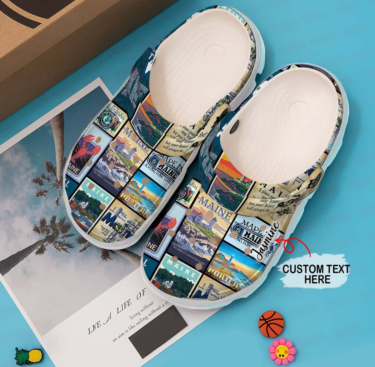 Maine Personalized Clog Custom Crocs Comfortablefashion Style Comfortable For Women Men Kid Print 3D Maine Collection Maine Personalized Clog Custom Crocs Comfortablefashion Style Comfortable For Women Men Kid Print 3D Maine Collection