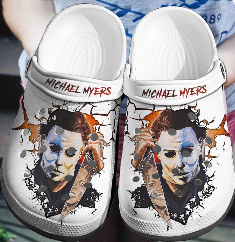 Michael Myers Face Crocs Crocband Clog Comfortable For Mens Womens Classic Clog Water Shoes Clog Michael Myers Face Crocs Crocband Clog Comfortable For Mens Womens Classic Clog Water Shoes Clog