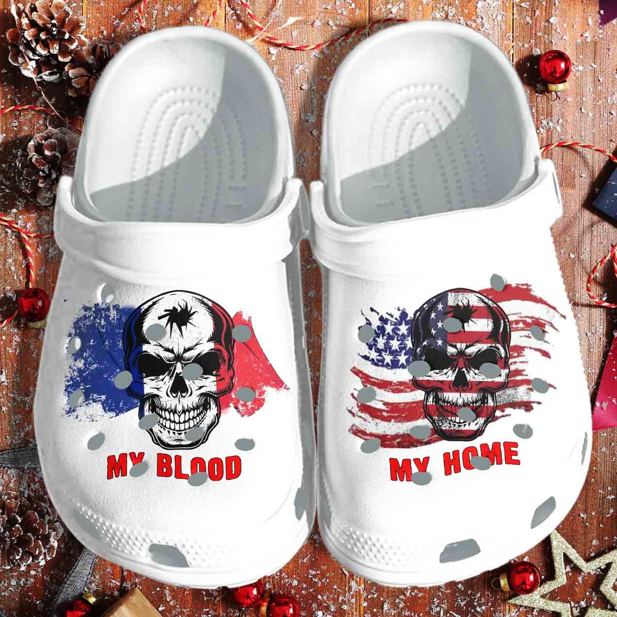 My Blood France My Home Usa Clog Crocs Clog Shoes Gift For Man Woman My Blood France My Home Usa Clog Crocs Clog Shoes Gift For Man Woman