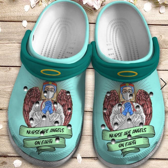 Nurse Are Angels On Earth Crocs Clog Shoes – Nurse Wing Crocbland Clog Birthday Gift For Man Woman Boy Girl Nurse Are Angels On Earth Crocs Clog Shoes – Nurse Wing Crocbland Clog Birthday Gift For Man Woman Boy Girl