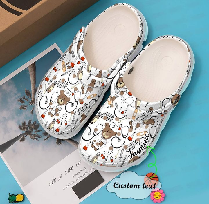Nurse Personalized Bear Sku 1635 Crocs Crocband Clog Comfortable For Mens Womens Classic Clog Water Shoes Nurse Personalized Bear Sku 1635 Crocs Crocband Clog Comfortable For Mens Womens Classic Clog Water Shoes