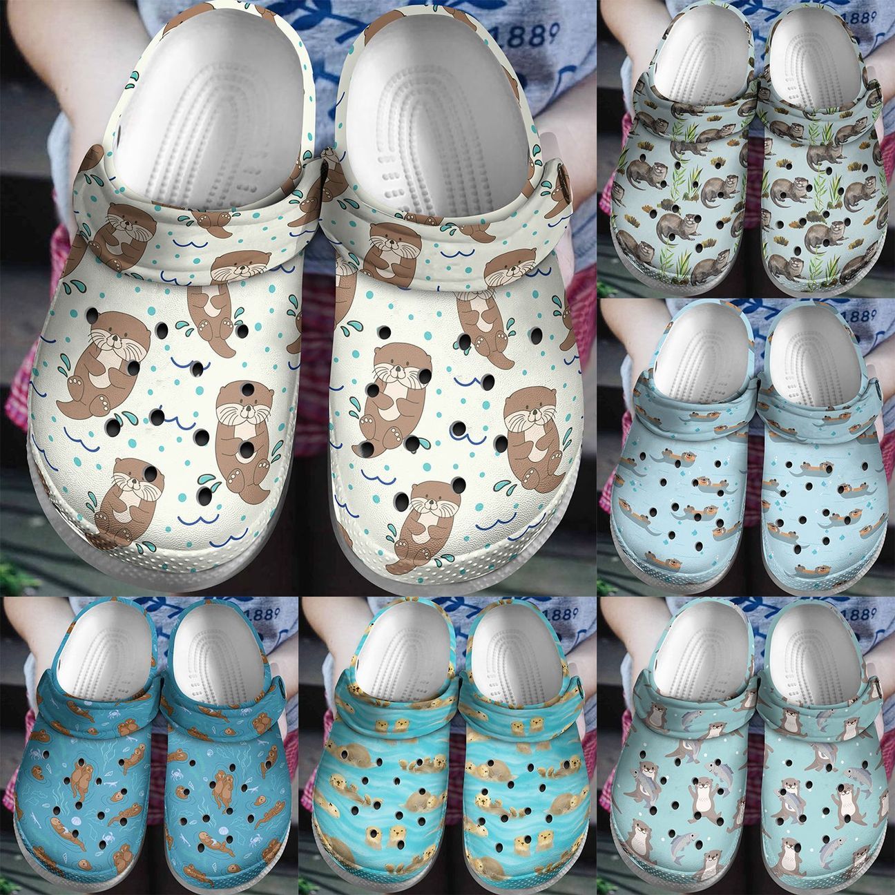 Otter Personalize Clog Custom Crocs Fashionstyle Comfortable For Women Men Kid Print 3D Otter Collection Otter Personalize Clog Custom Crocs Fashionstyle Comfortable For Women Men Kid Print 3D Otter Collection
