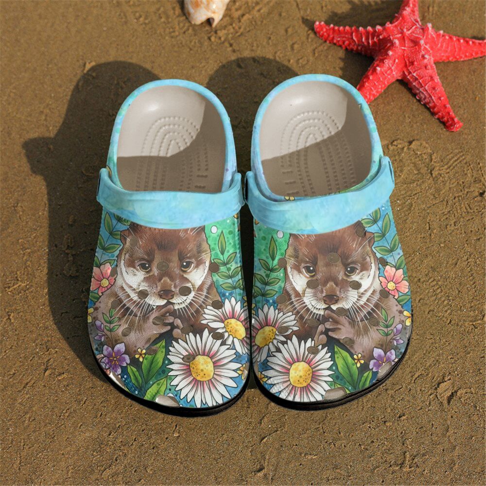 Otter Personalized Clog Custom Crocs Comfortablefashion Style Comfortable For Women Men Kid Print 3D Floral Otter Otter Personalized Clog Custom Crocs Comfortablefashion Style Comfortable For Women Men Kid Print 3D Floral Otter