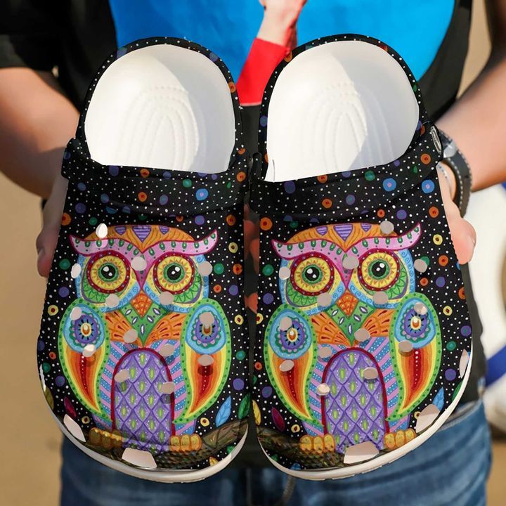 Owl Colorful Sku 1730 Crocs Crocband Clog Comfortable For Mens Womens Classic Clog Water Shoes Owl Colorful Sku 1730 Crocs Crocband Clog Comfortable For Mens Womens Classic Clog Water Shoes
