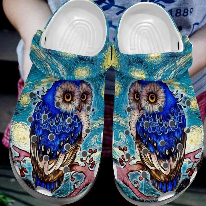Owl Personalize Clog Custom Crocs Fashionstyle Comfortable For Women Men Kid Print 3D Starry Night Owl Personalize Clog Custom Crocs Fashionstyle Comfortable For Women Men Kid Print 3D Starry Night