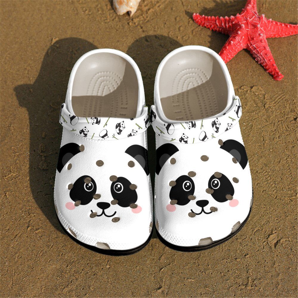 Panda Personalized Clog Custom Crocs Comfortablefashion Style Comfortable For Women Men Kid Print 3D Happy Face Panda Personalized Clog Custom Crocs Comfortablefashion Style Comfortable For Women Men Kid Print 3D Happy Face