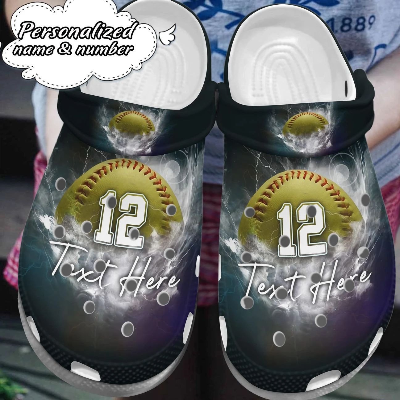 Personalized Crocs Clog Softball Personalized Crocs Clog Softball