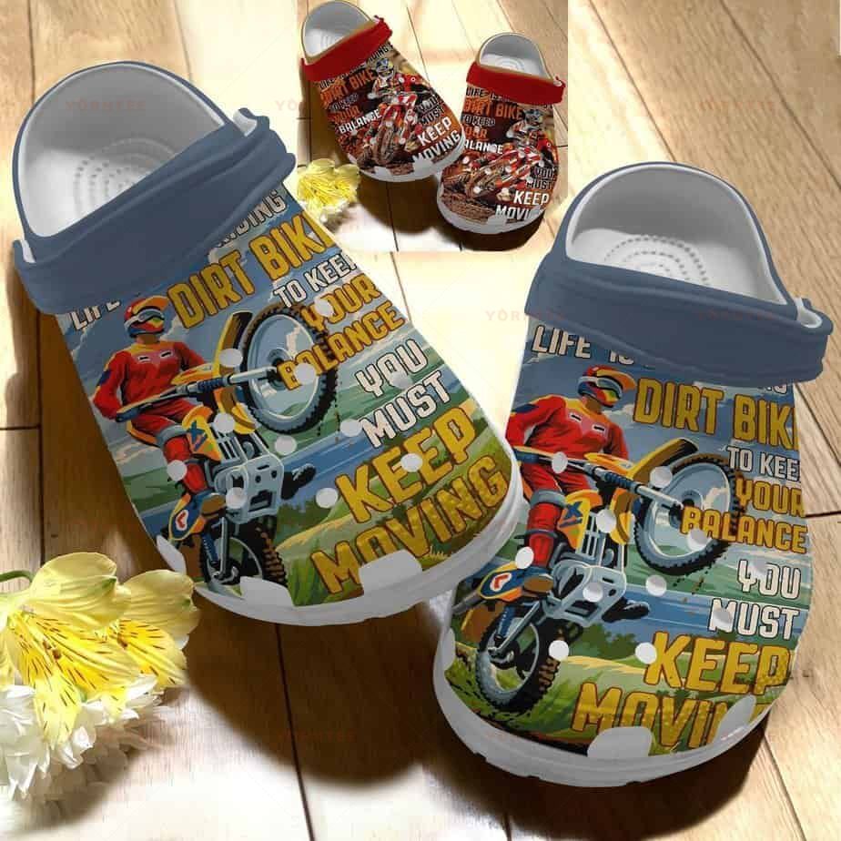 Personalized MotorCrocs Clogs Clog Fashion Style Print 3D Life Is Like Riding Dirt Bike For Mens And Womens Personalized MotorCrocs Clogs Clog Fashion Style Print 3D Life Is Like Riding Dirt Bike For Mens And Womens