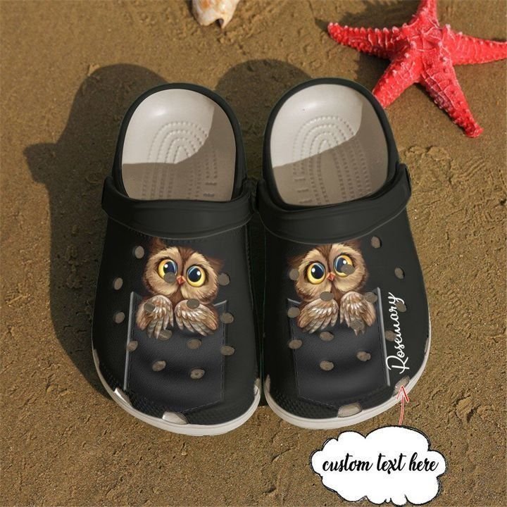 Personalized Owl Pocket Crocs Clogy Shoes For Mens And Womens Personalized Owl Pocket Crocs Clogy Shoes For Mens And Womens