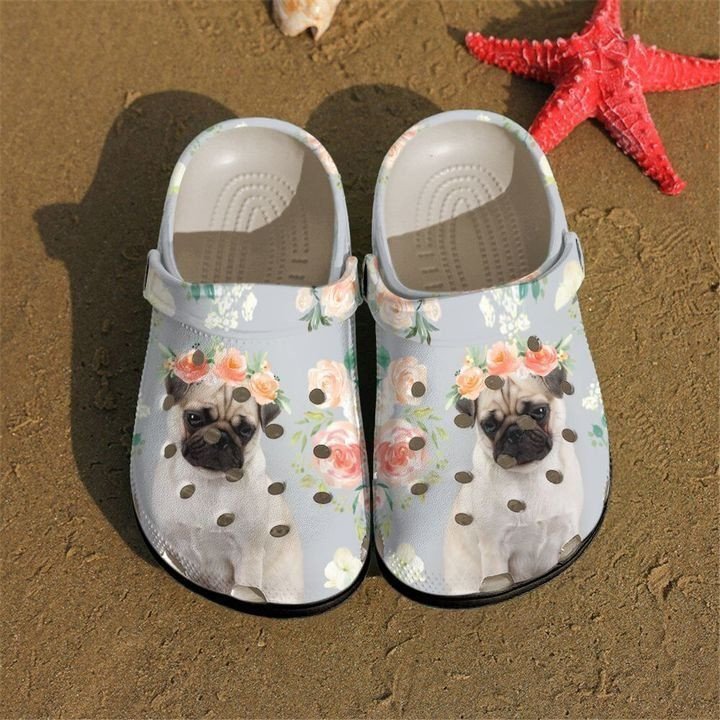 Personalized Pug Baby Crocs Clogy Shoes For Mens And Womens Personalized Pug Baby Crocs Clogy Shoes For Mens And Womens