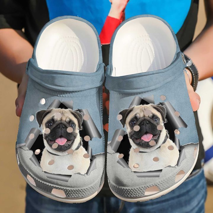 Personalized Pug Mama Crocs Clogy Shoes For Mens And Womens Personalized Pug Mama Crocs Clogy Shoes For Mens And Womens