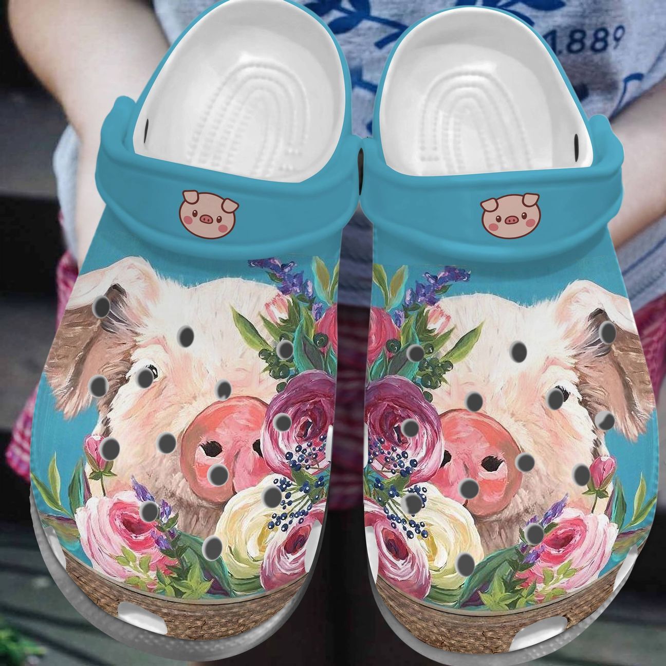 Pig Personalized Clog Custom Crocs Comfortablefashion Style Comfortable For Women Men Kid Print 3D Flower Pig Pig Personalized Clog Custom Crocs Comfortablefashion Style Comfortable For Women Men Kid Print 3D Flower Pig